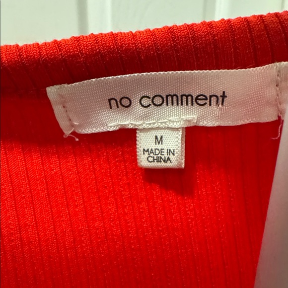 No Comment Red Ribbed Button-Front Dress - Picture 3 of 3